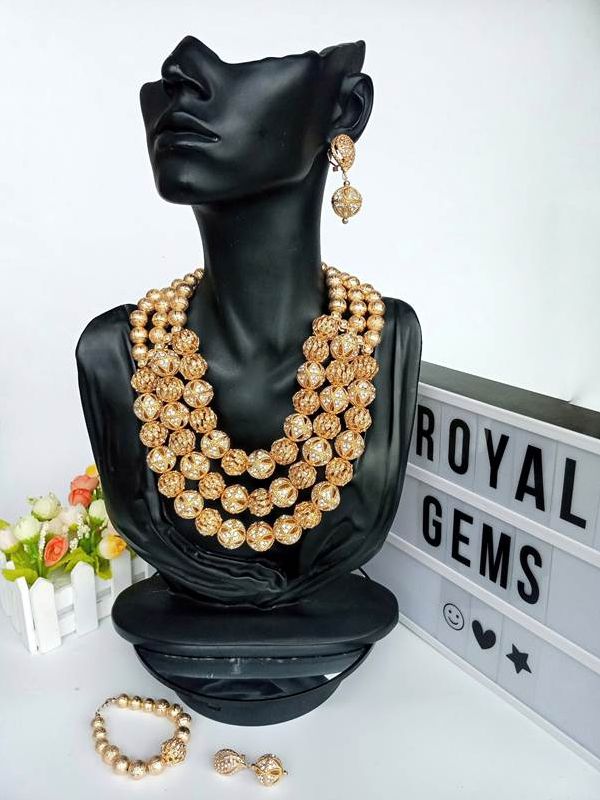 Three-Tier-Gold-Necklace-Royal-Gems-Global