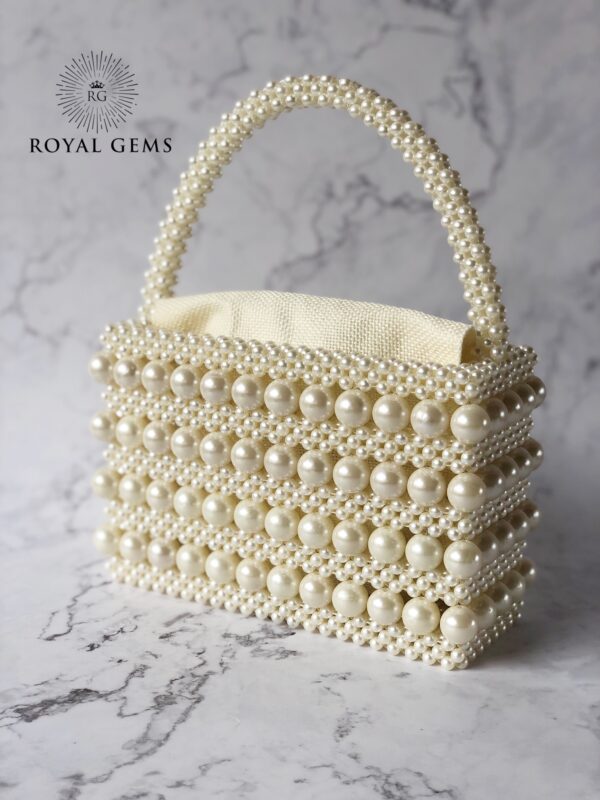 Rectangle shaped pearl bag